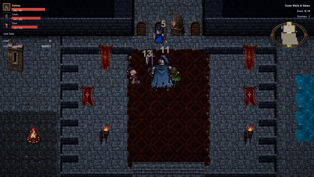 The party fighting a captain on the outer walls