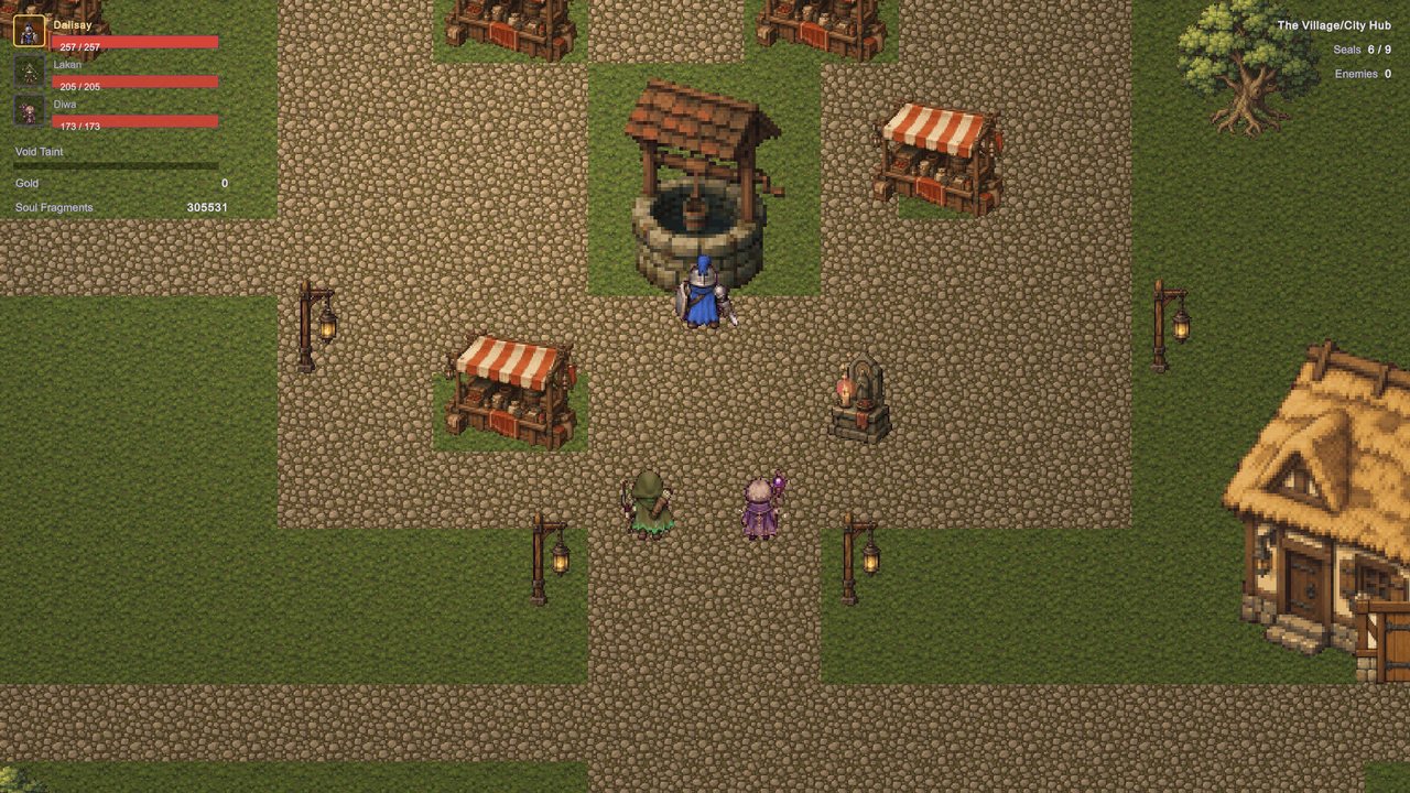 The market square of Amalia village